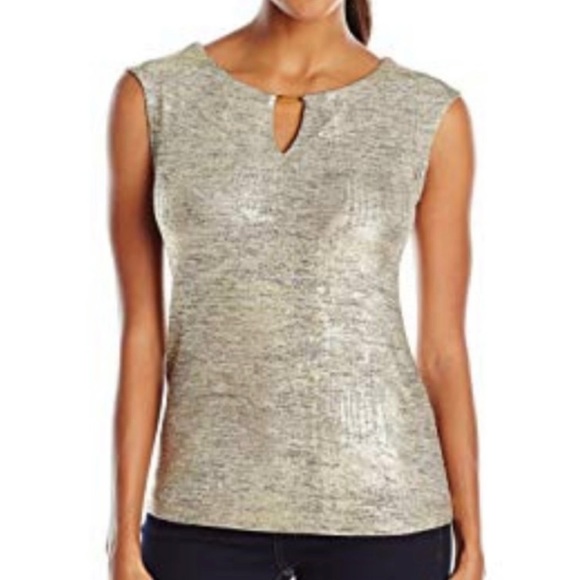 Calvin Klein size M metallic top - Picture 1 of 11